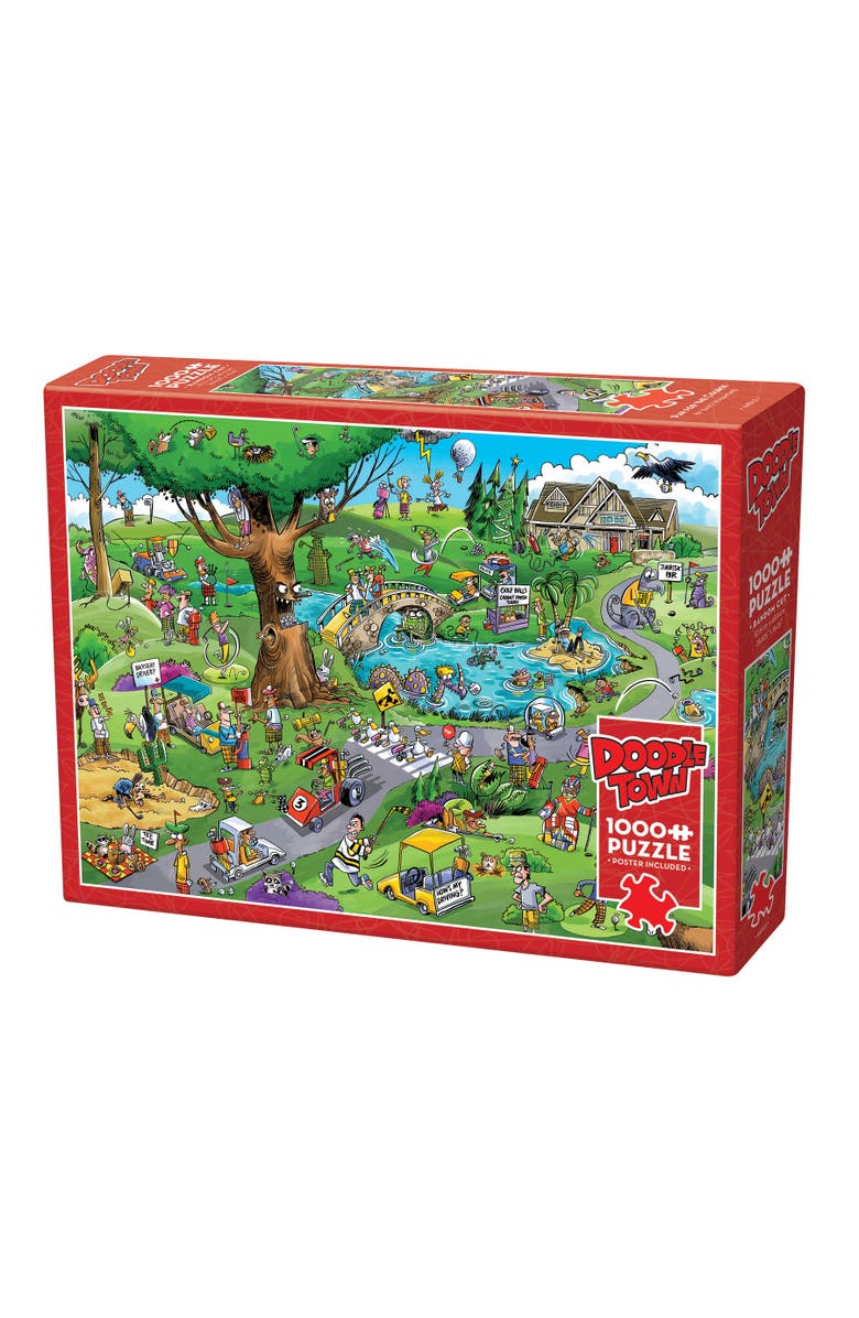 DoodleTown Par For The Course 1000 Piece Puzzle, Main, color, Multicolored