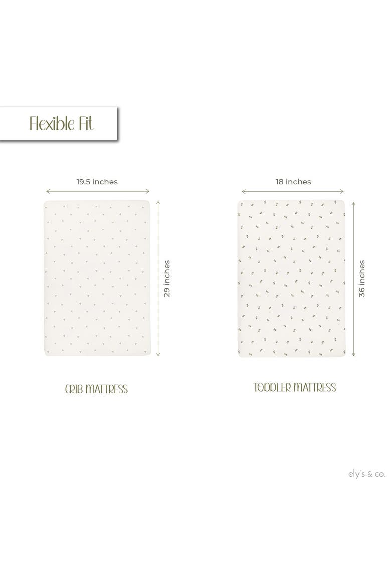 Baby Fitted Waterproof Crib Sheet Set 2 Pack, Alternate, color, Sage Berry