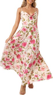 Petal & Pup Violetta Floral Cowl Neck Maxi Dress