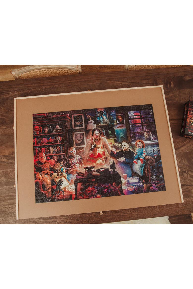 Horror Night Watch Party 1000 Piece Jigsaw Puzzle By Rachid Lotf, Alternate, color, Multi-Color