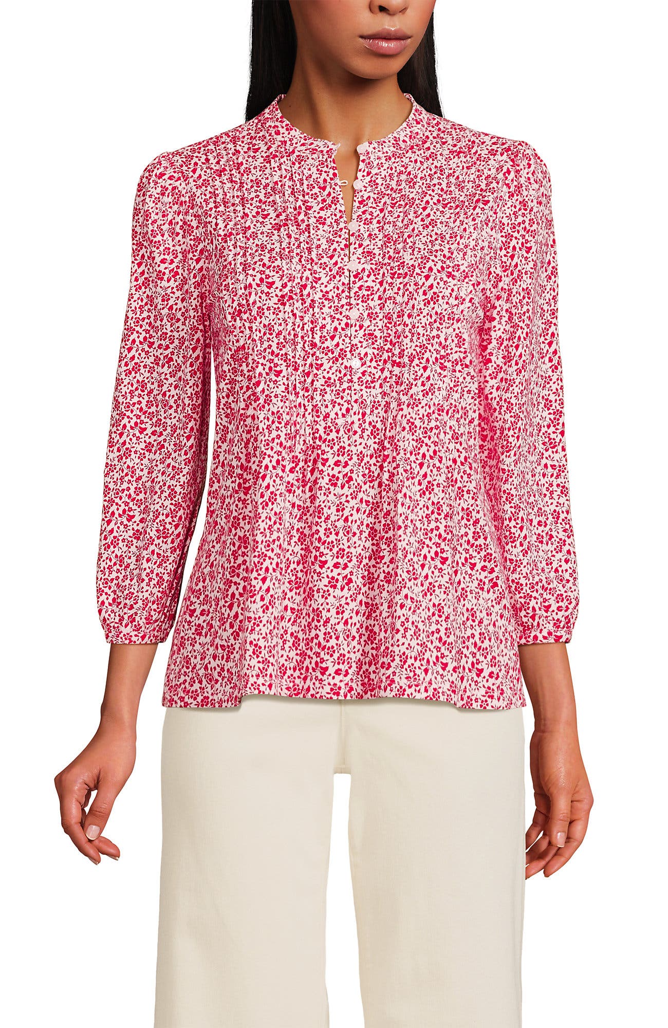 Ivory/Berry Rouge Blossoms