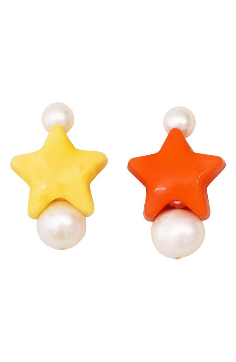 Éliou Fiore Mismatched Clip-On Earrings, Main, color,