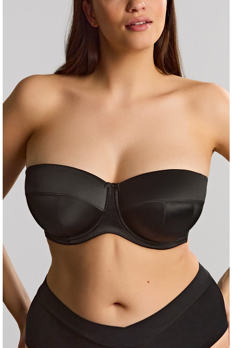 Dana Underwire Strapless Bra, Main, color, BLACK