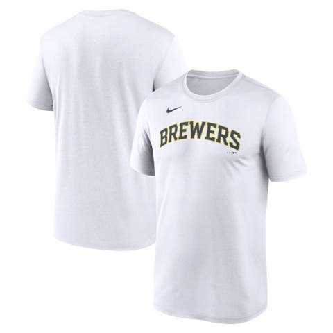 Men's Nike White Milwaukee Brewers New Legend Wordmark Dri-FIT T-Shirt