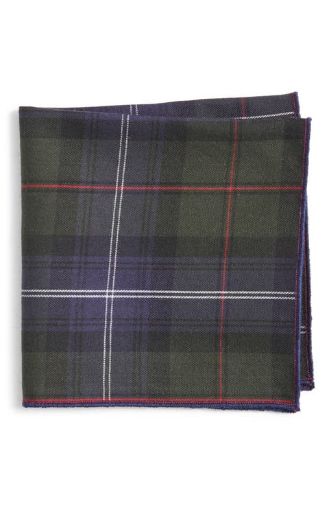 Plaid Cotton Pocket Square