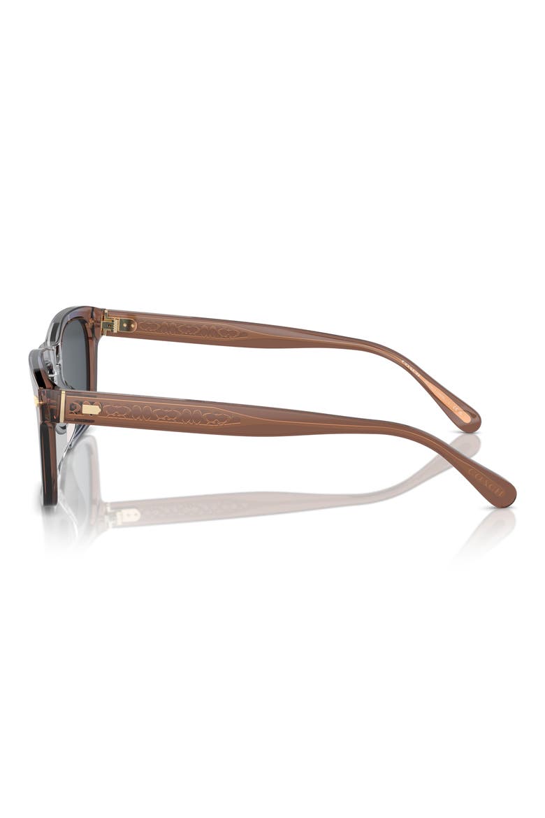 57mm Square Sunglasses, Alternate, color, PECAN BLUE GREY / BLUE GREY