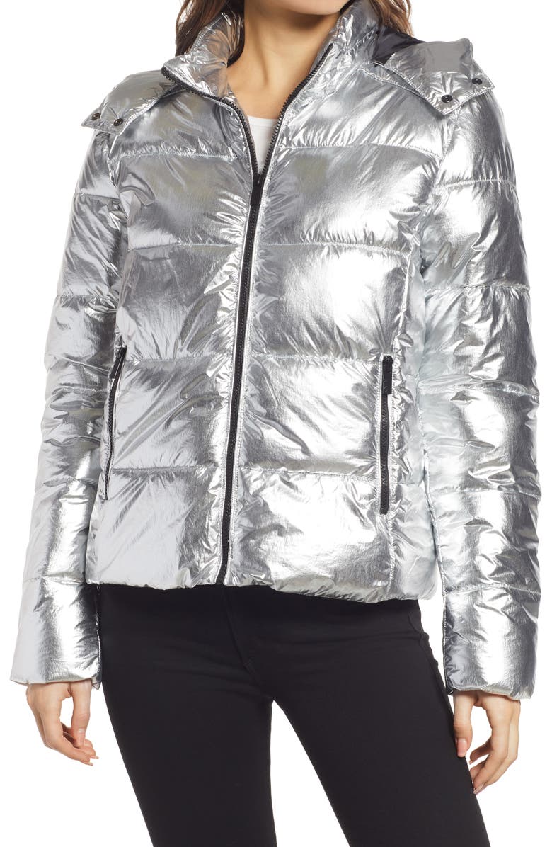 Marc New York Women's Metallic Puffer Jacket, Alternate, color, 