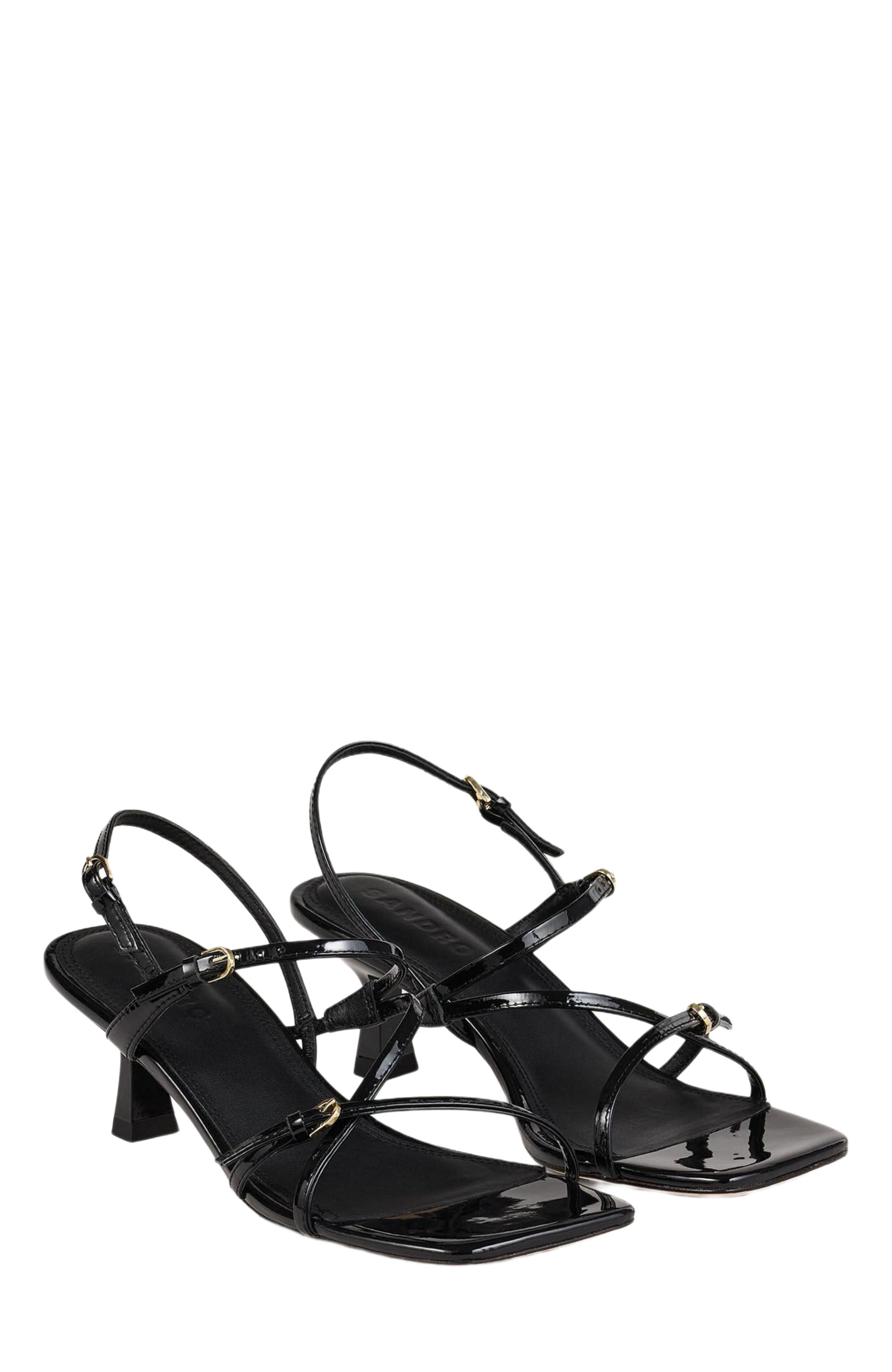 SANDRO Sandals with straps, Alternate, color, Black