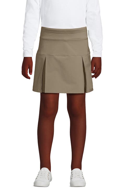 School Uniform Girls Performance Pleated Skort Above the Knee