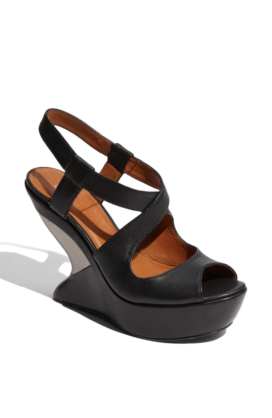 'Kaisa' Wedge Sandal, Main, color, BLACK