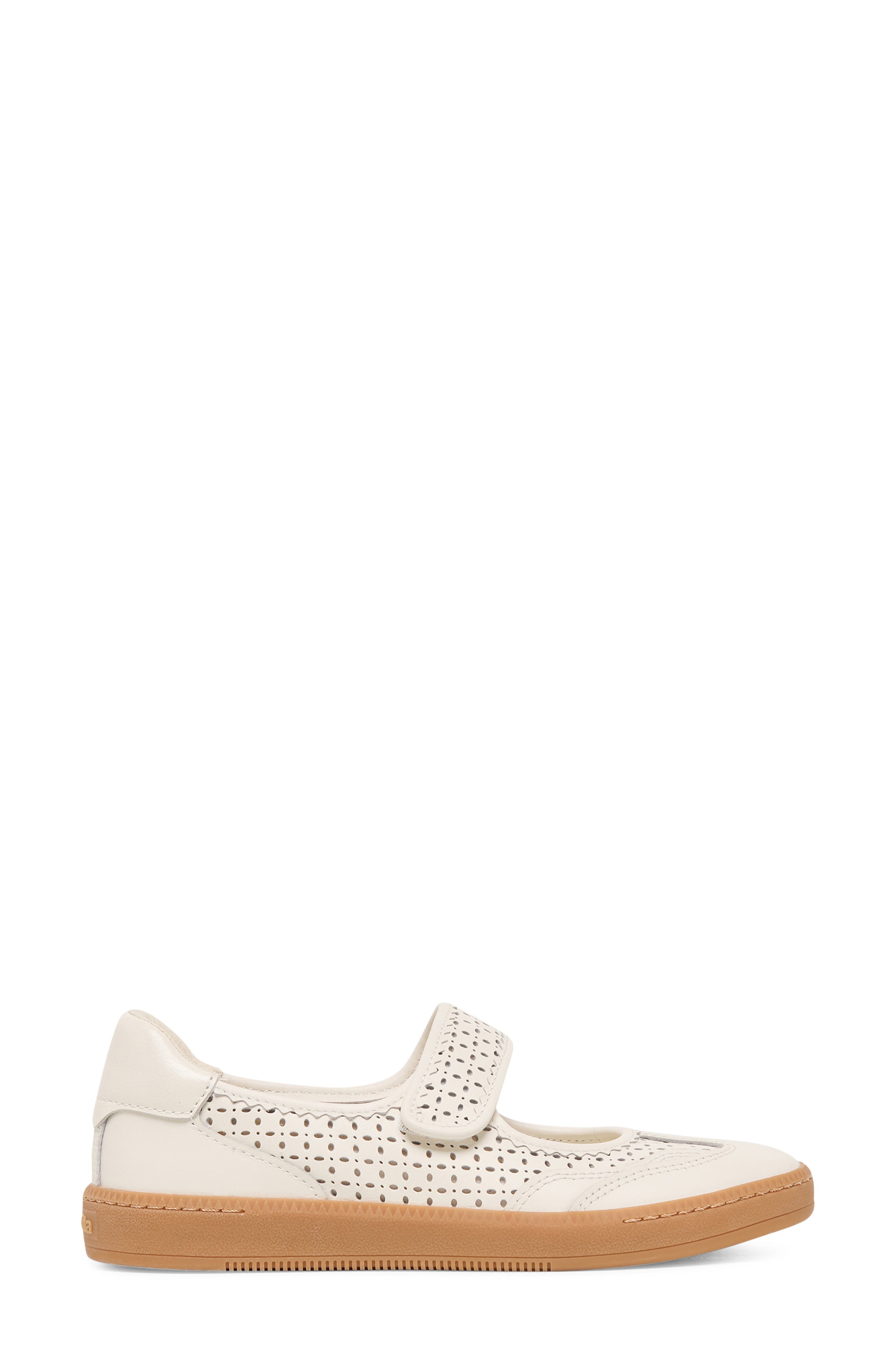 Dolce Vita Nanet Mary Jane Flat, Alternate, color, White Perforated Leather