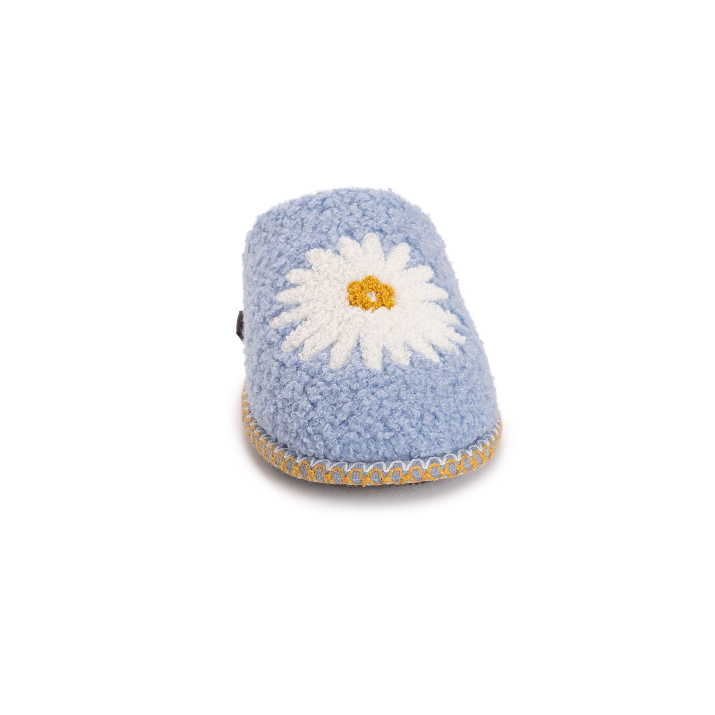 MUK LUKS Novelty Punch Needle Scuff Slipper, Alternate, color, Blue Daisy