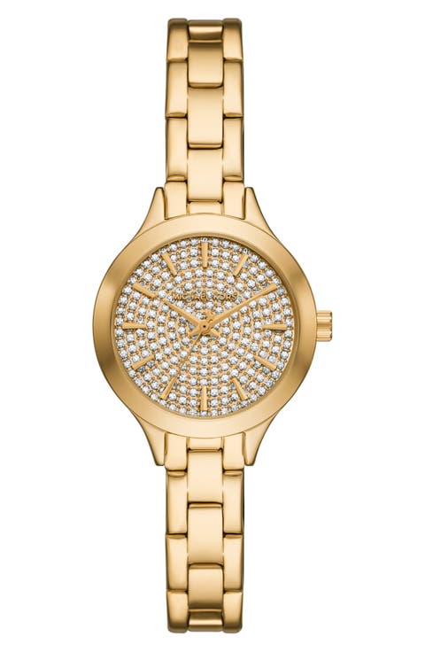 Aspyn Crystal Bracelet Watch, 28mm