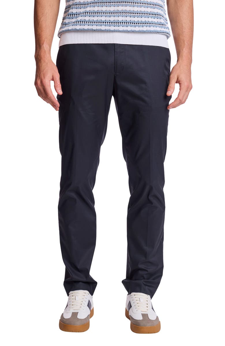 PAISLEY & GRAY Downing Slim Fit Dress Pants, Main, color, Black Tech