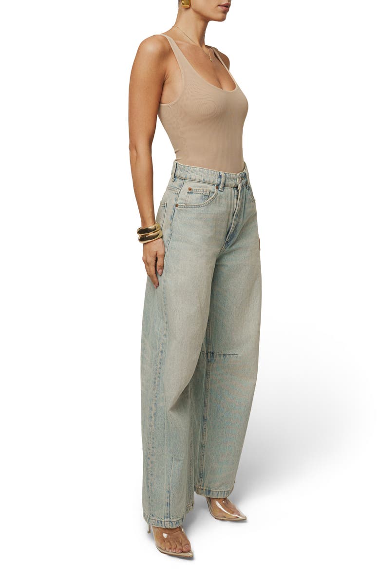Tank Bodysuit, Alternate, color, BEIGE
