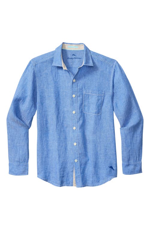 Tommy Bahama Paradise Breezer Linen Shirt In Victoria Blue