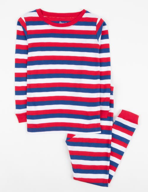 Leveret Kids Cotton Two-piece Pajamas, Stripes, Solids & Tie Dye In Blue