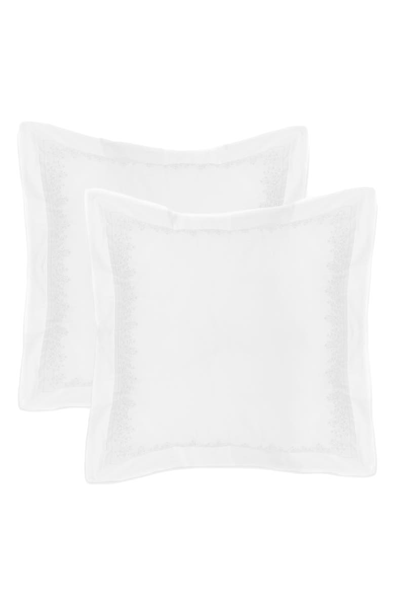 MELANGE HOME Embroidered 2-Pack Euro Shams, Alternate, color, 