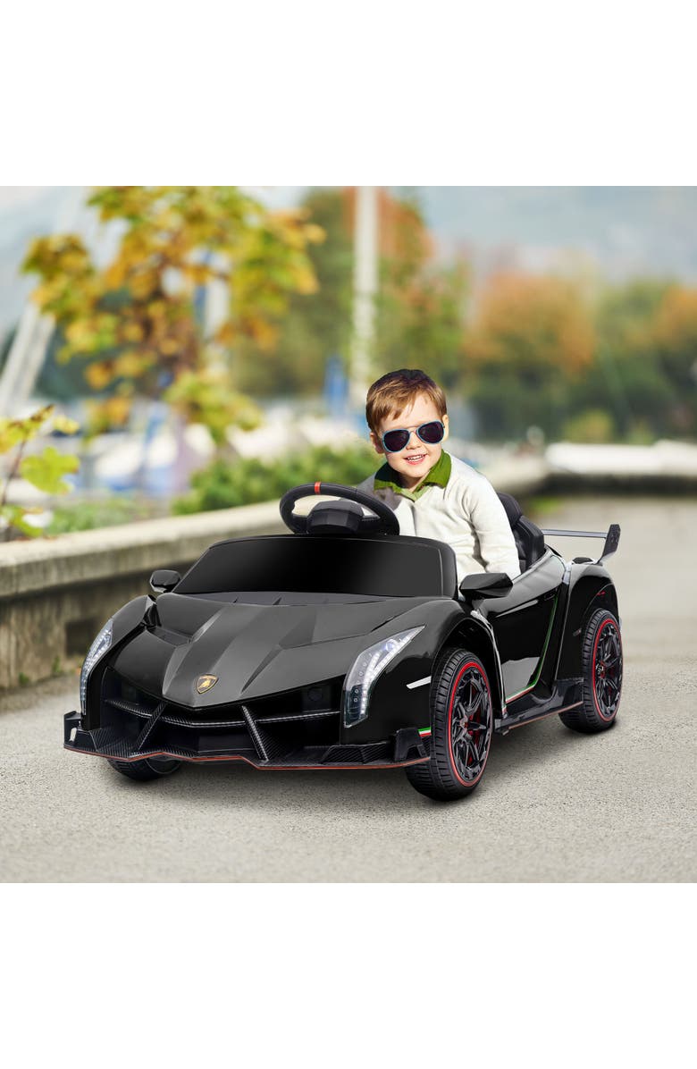Aosom Lamborghini Veneno 12V Kids Car with Butterfly Doors, Remote, Music, Alternate, color, 