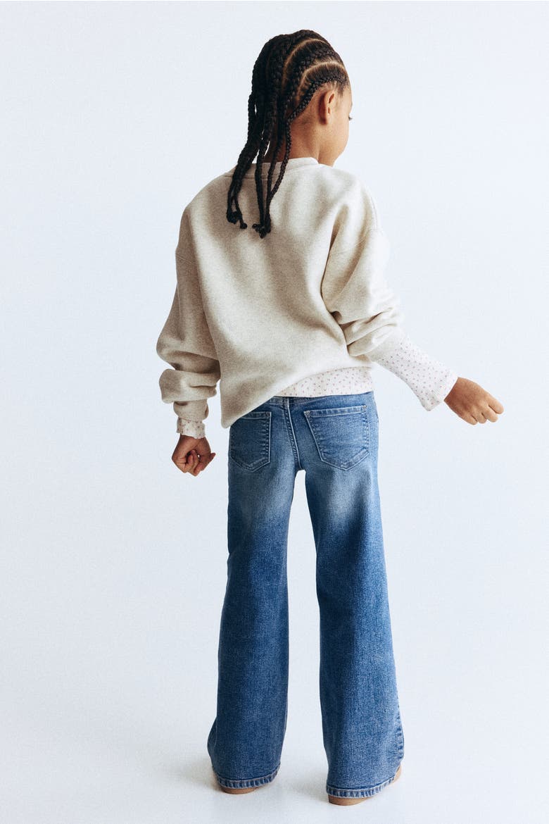 Superstretch Wide Leg Jeans, Alternate, color, Washed denim blue