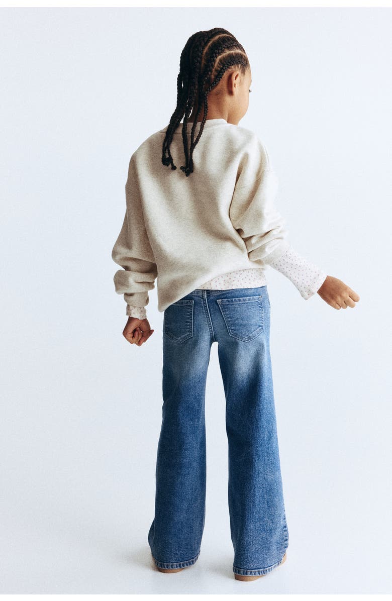 H&M Superstretch Wide Leg Jeans, Alternate, color, Washed Denim Blue