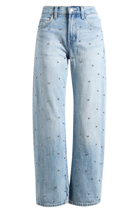 Lexi Stud Straight Leg Jeans (Aries)