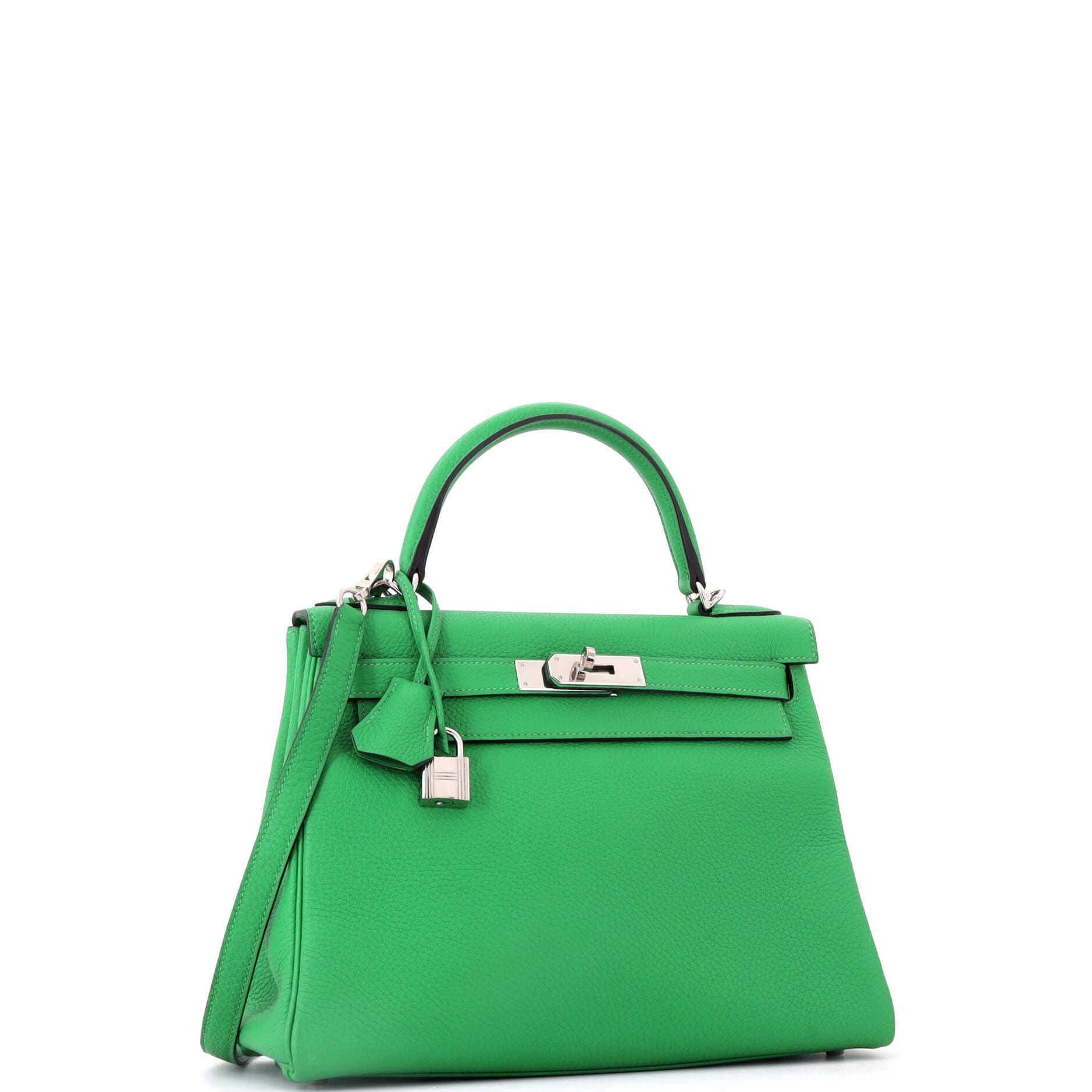 Kelly Handbag Green Togo with Palladium Hardware 28, Alternate, color, Green
