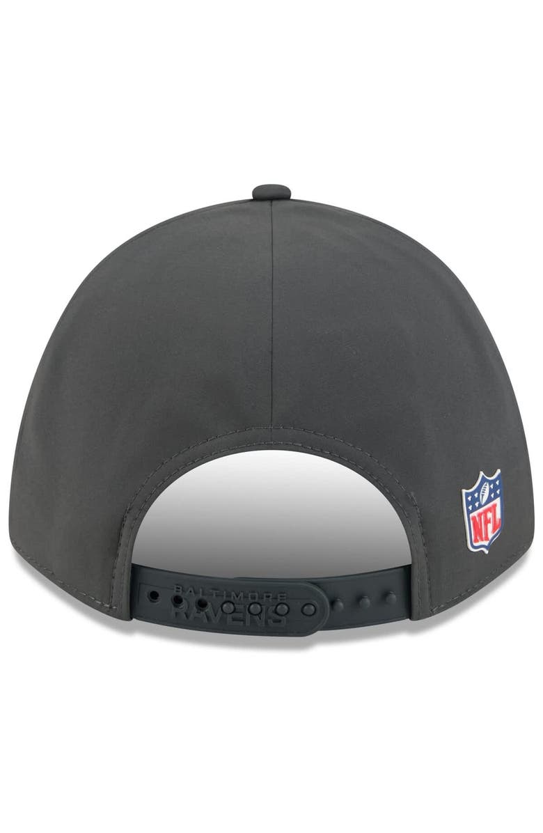 New Era Men's New Era Charcoal Baltimore Ravens 2025 Sideline Cold Weather 9FORTY M-Crown Adjustable Hat, Alternate, color, Charcoal