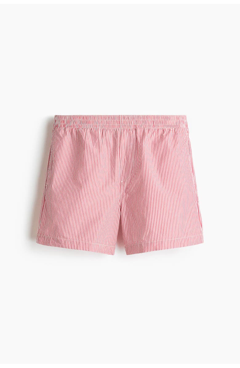 H&M Regular-fit cotton shorts, Alternate, color, Red/Striped