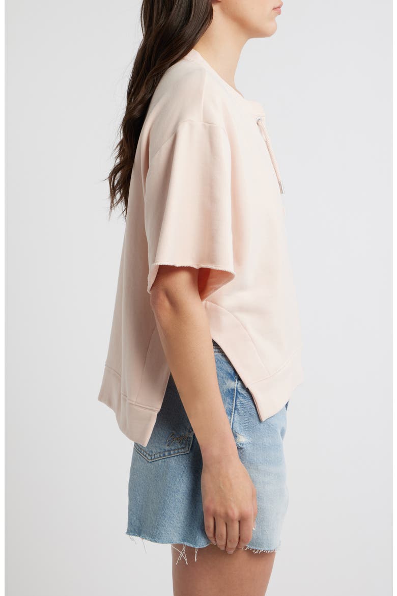 French Terry Top, Alternate, color, CREAM ROSE