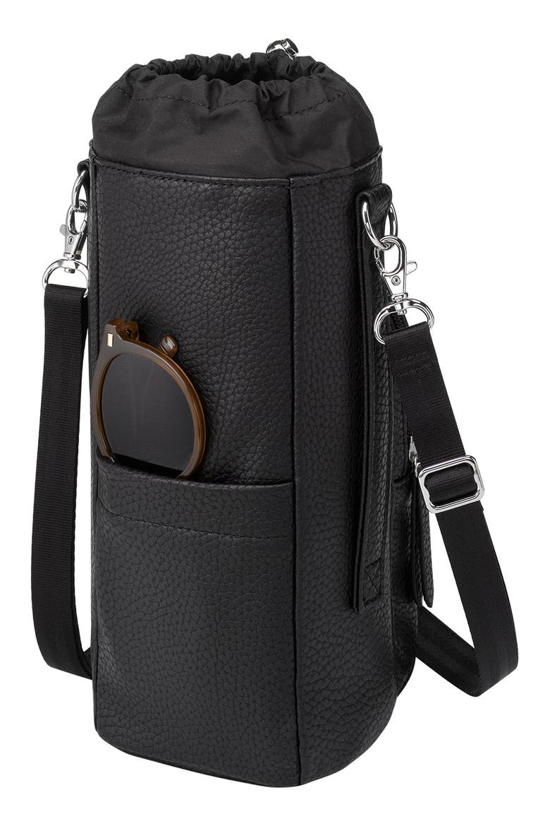 Viva Water Bottle Crossbody Bag, Alternate, color, EBONY