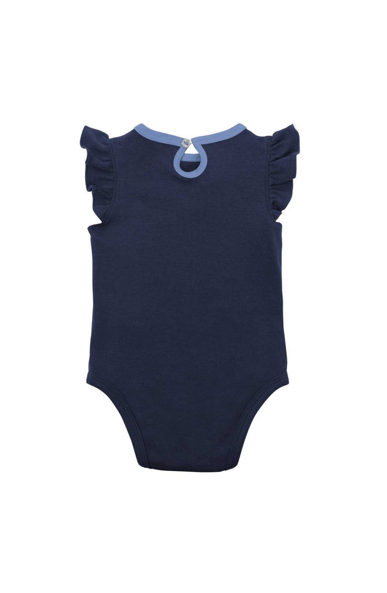 Outerstuff Newborn & Infant Navy/Light Blue Tampa Bay Rays Three-Piece Love of Baseball Bib Bodysuit & Booties Set, Alternate, color, Navy
