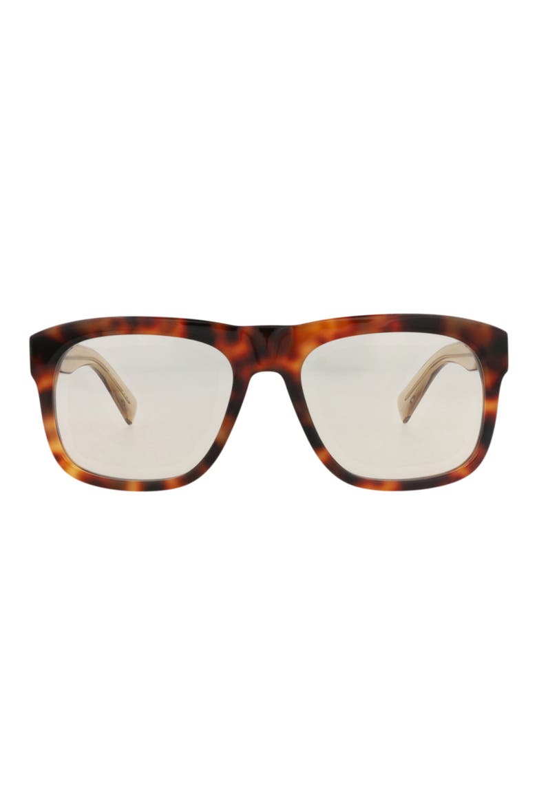 57mm Square Sunglasses, Main, color, HAVANA BROWN YELLOW