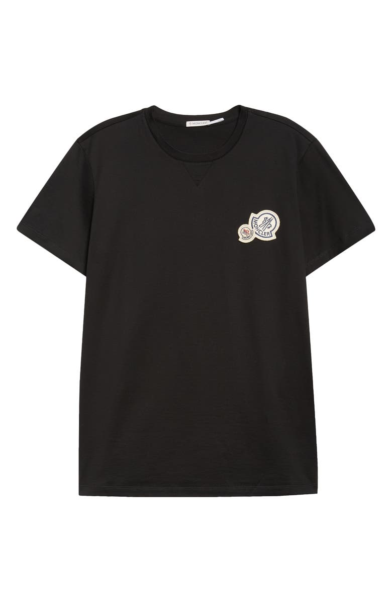 Moncler Logo Patch T-Shirt, Alternate, color, Black