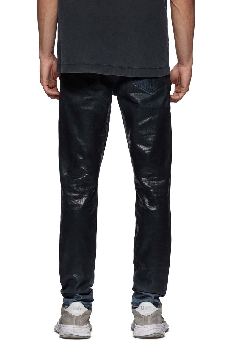 PURPLE BRAND Coated Skinny Jeans, Alternate, color, Black