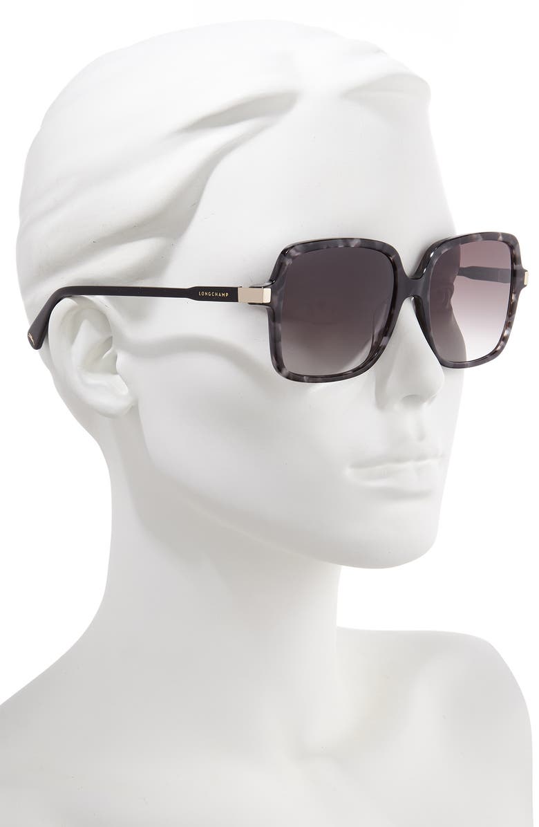 Longchamp Le Pliage 55mm Gradient Square Sunglasses, Alternate, color,