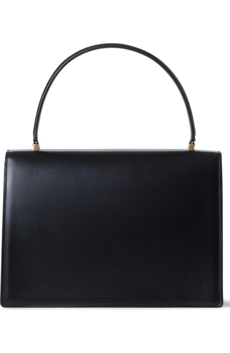 Akris Medium Alice Leather Top Handle Bag, Alternate, color, Black