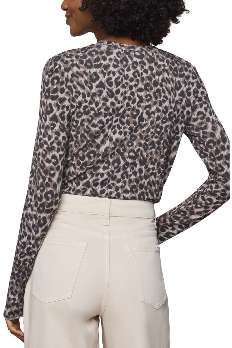 Leopard Print Long Sleeve T-Shirt, Alternate, color, LEOPARD PRINT
