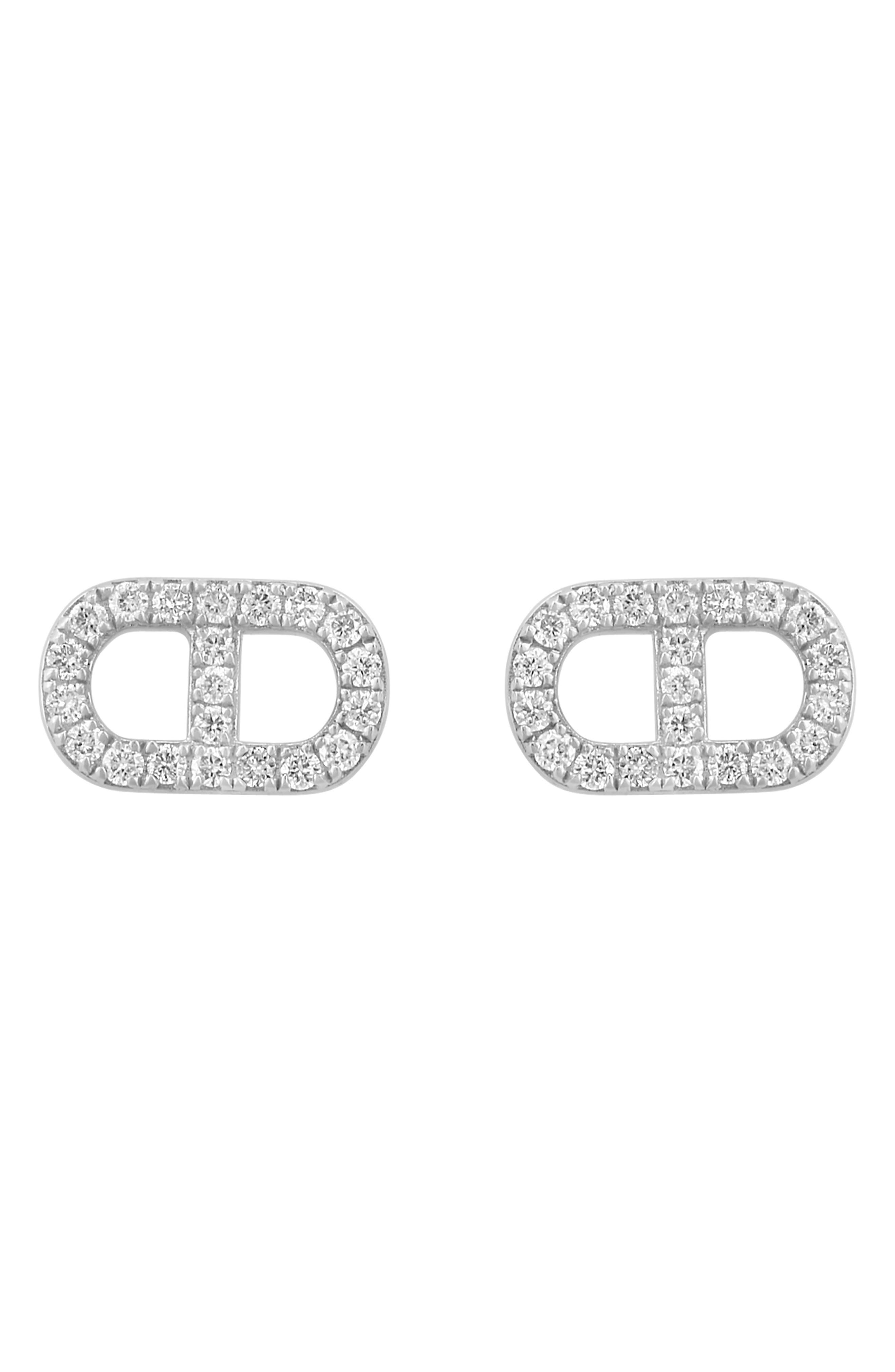 EFFY Sterling Silver Diamond Earrings - 0.29 ctw
