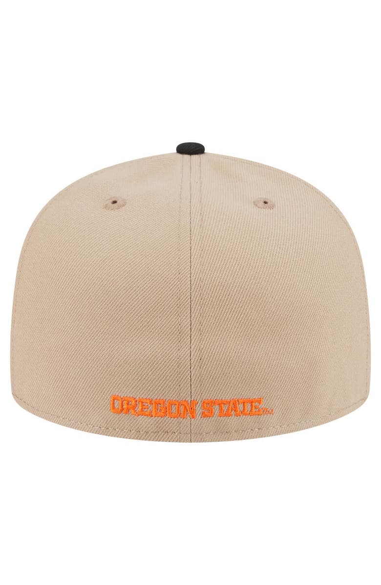 New Era Men's New Era Khaki Oregon State Beavers Two-Tone 59FIFTY Fitted Hat, Alternate, color, Khaki