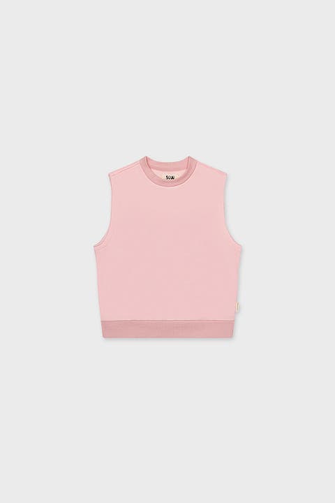 Cotton Sleeveless Sweatshirt