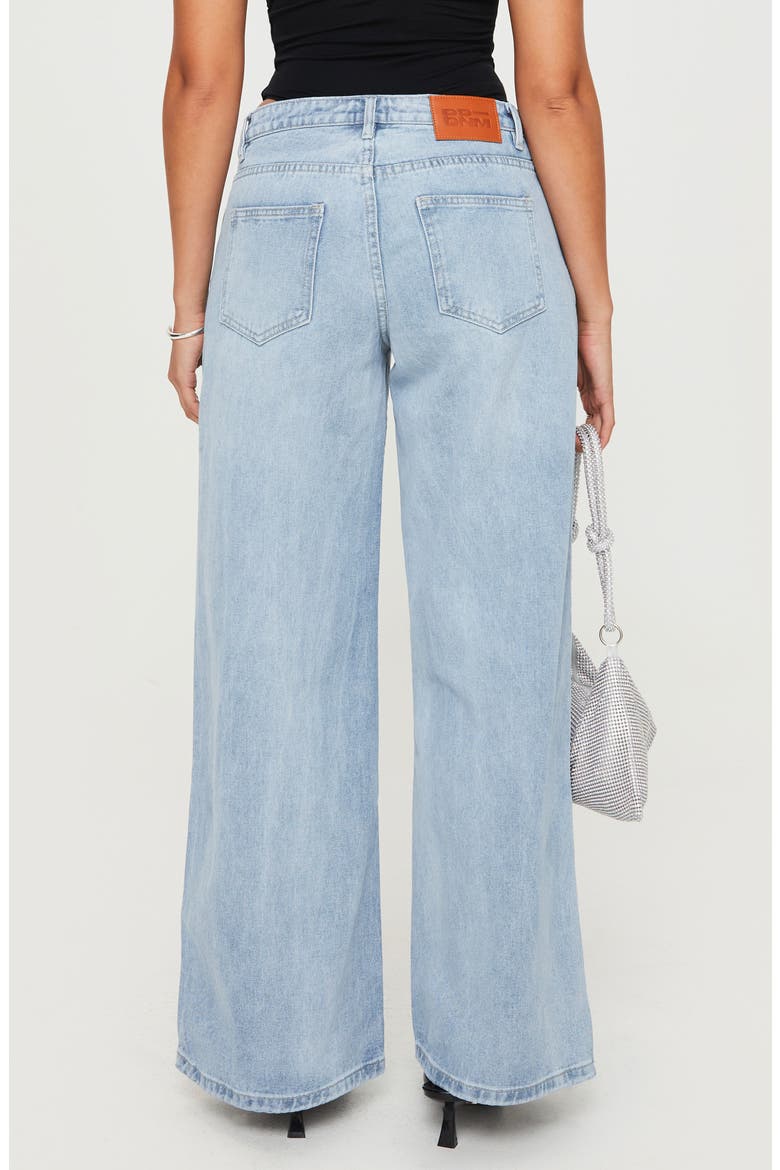 Ramos Low Rise Wide Leg Jeans, Alternate, color, BLUE