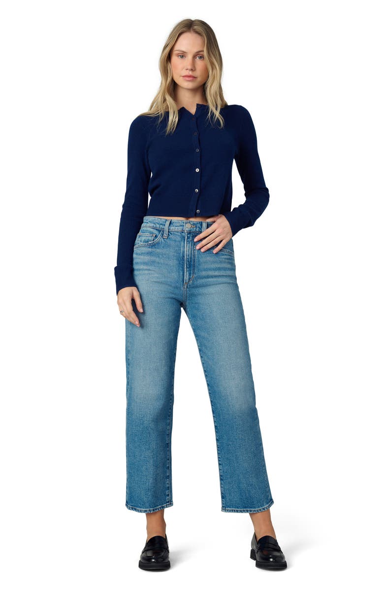 Joe's The Dani Crop Cashmere Cardigan, Alternate, color, Navy