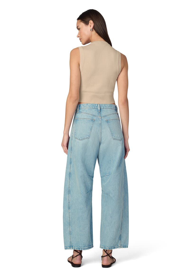 The Laurel Shrunken Sweater Vest, Alternate, color, SAND