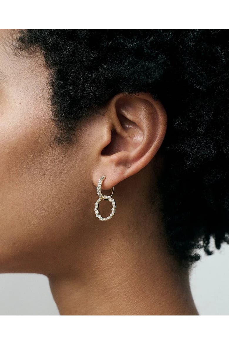 Solid Gold Asteri Lab Grown Diamond Hoop Earrings, Alternate, color, Gold