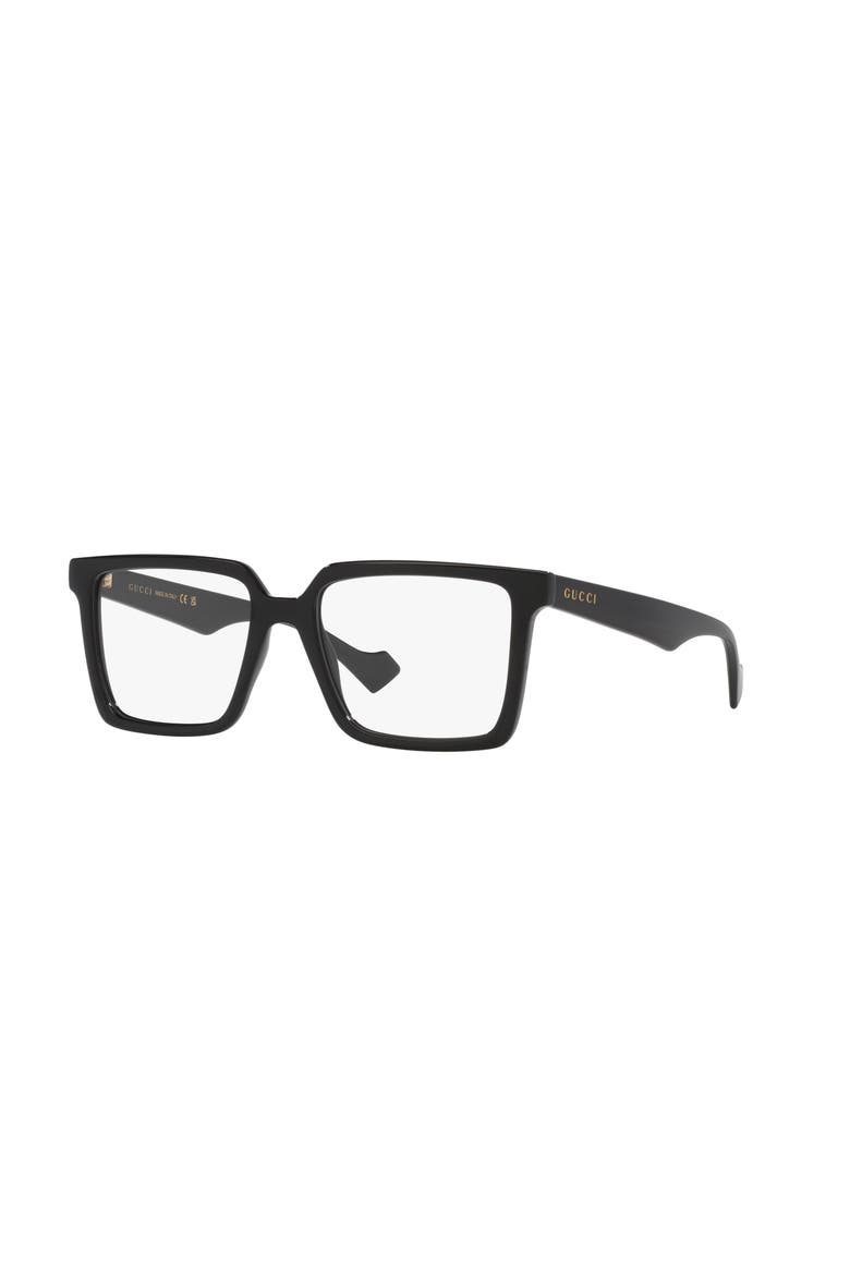55mm Rectangle optical glasses, Main, color, Black
