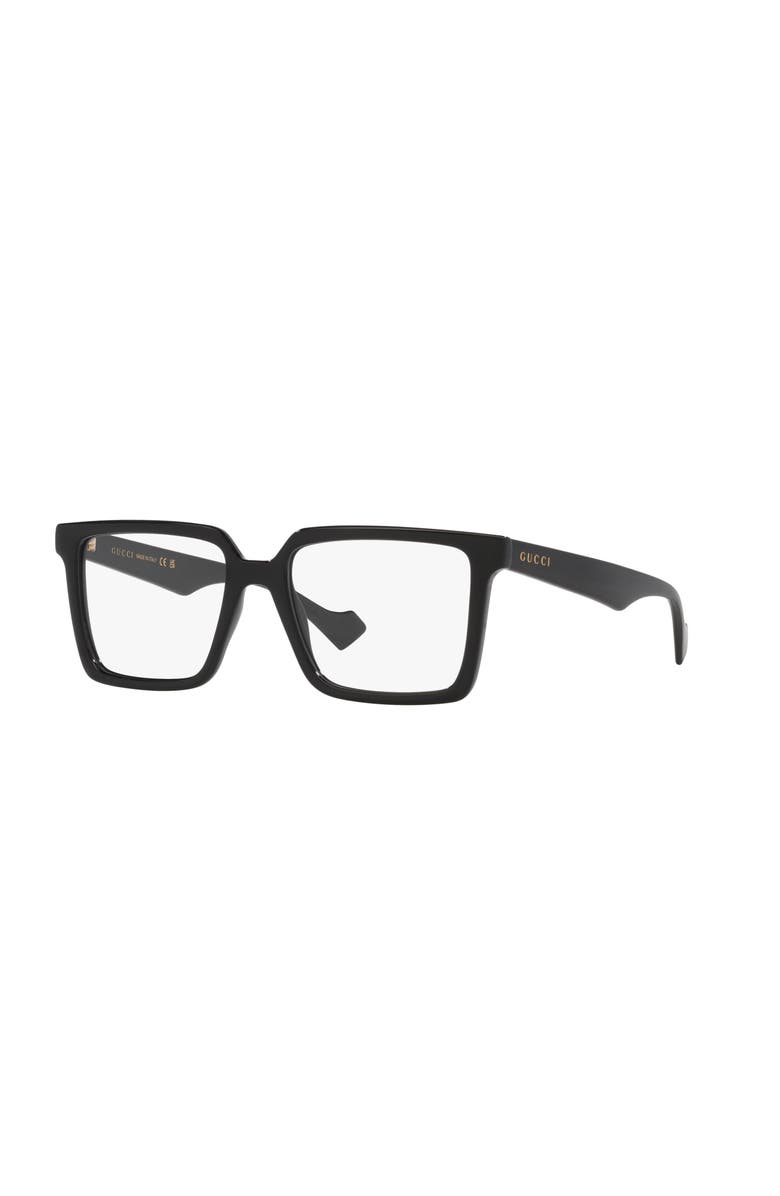 Gucci 55mm Rectangle optical glasses, Main, color, Black