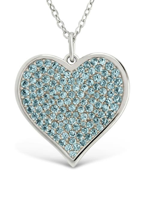 14k Gold Plated Cubic Zirconia Heart Pendant Necklace