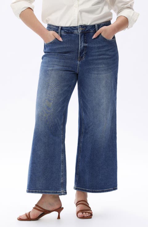 Lisa Wide Leg Jeans (Plus)