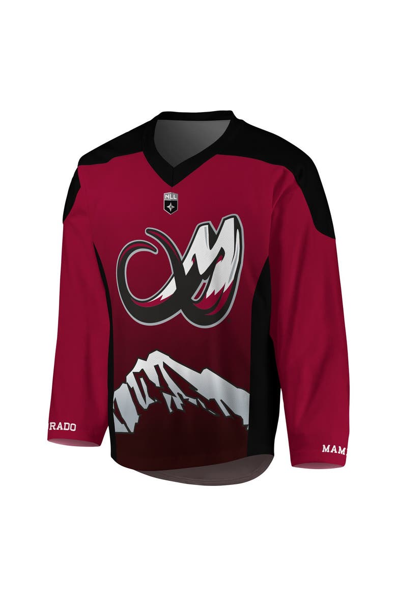 Men's Maroon/Black Colorado Mammoth Replica Jersey, Alternate, color, Maroon